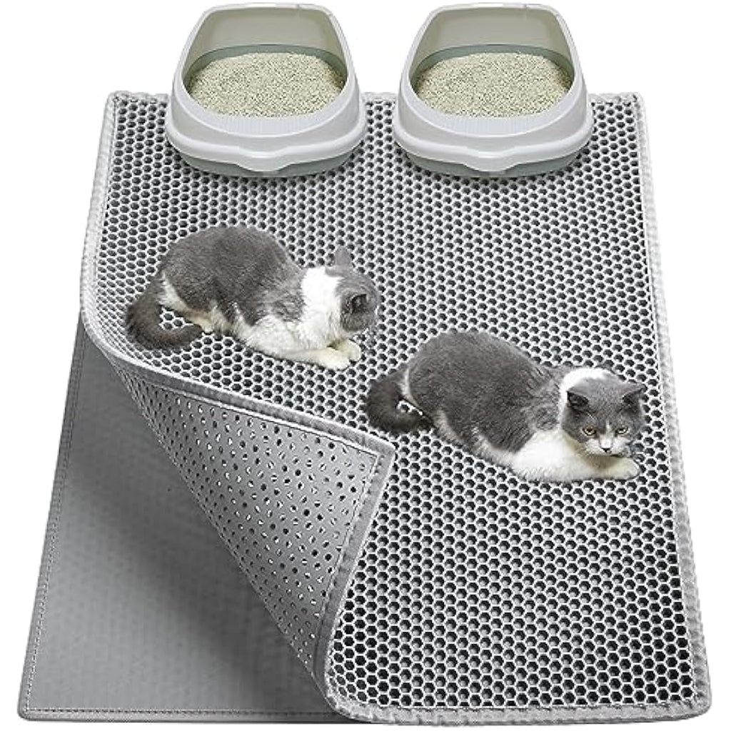 Garoopion Cat Litter Mat – Extra Large Double Layer Honeycomb Trapping Mat