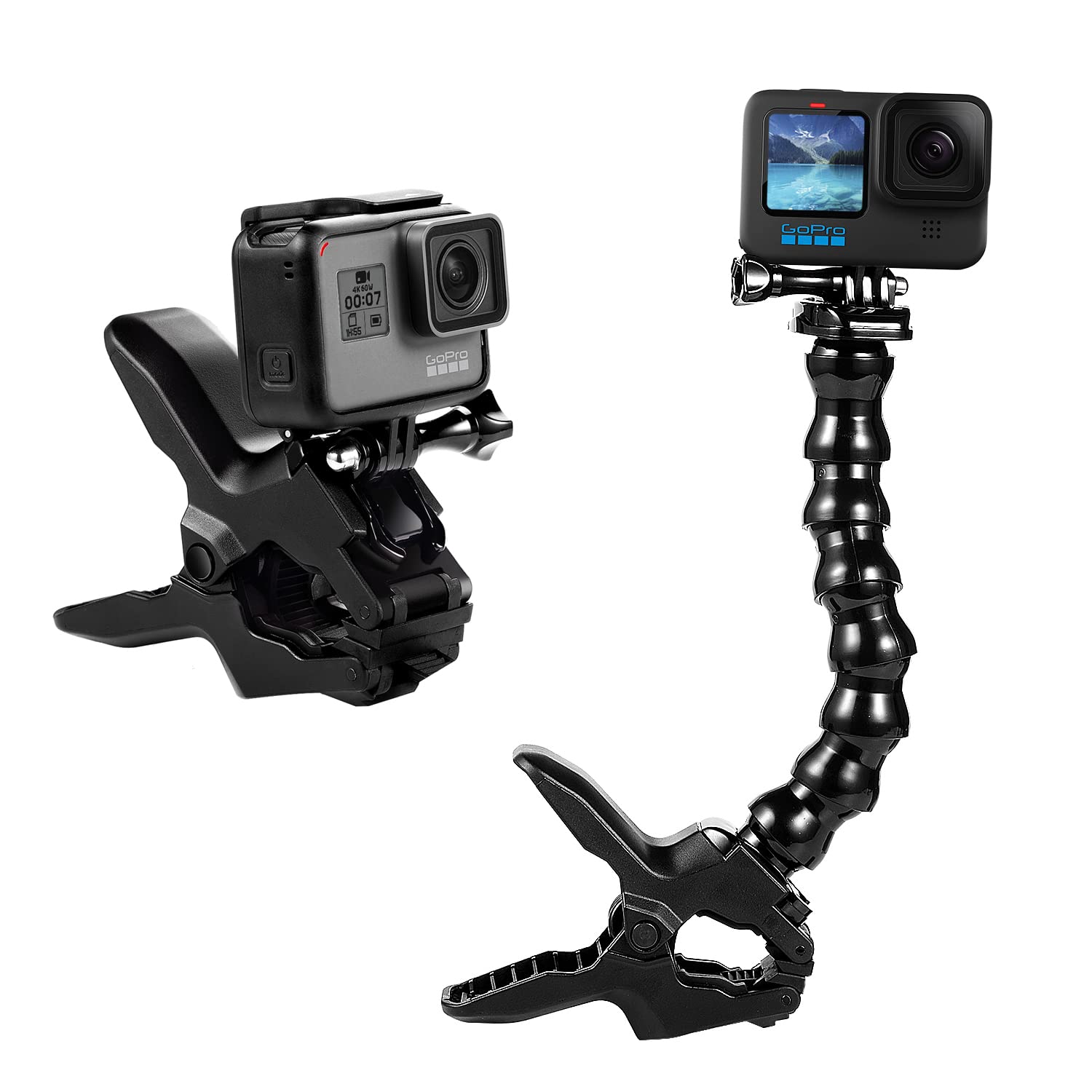 Suptig Jaws Flex Clamp Mount Gooseneck for GoPro and Action Cameras