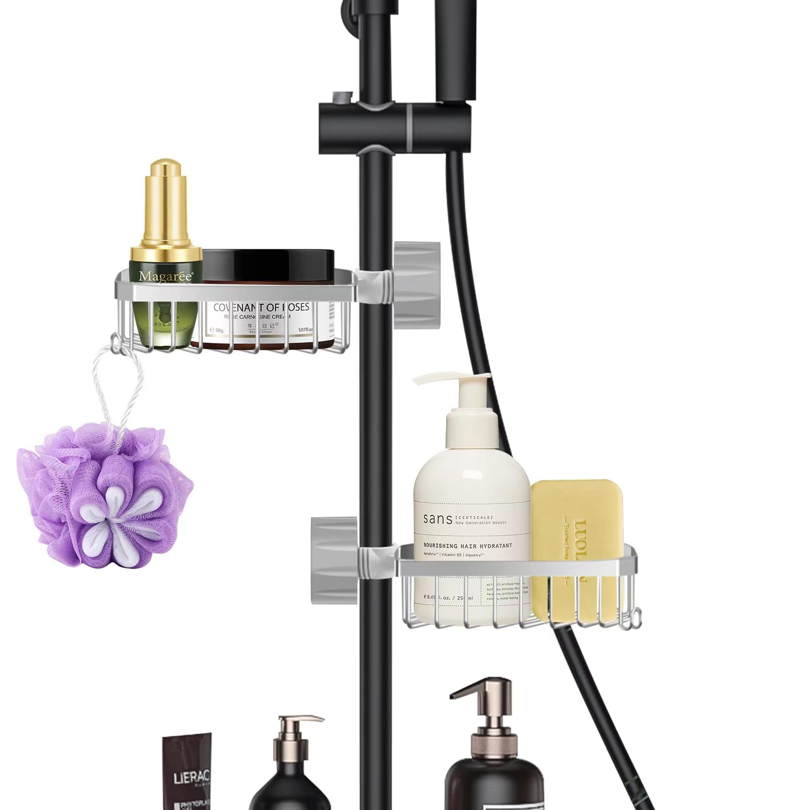 Bnimtm 2-Piece Shower Caddy – 304 Stainless Steel No-Drill Soap Holder