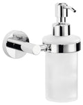 tesa EXXCELLENT Soap Dispenser – 230ml Self-Adhesive Frosted Glass & Chrome