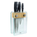 Cooks Professional 6 Piece German Steel Knife Set with Bamboo Block