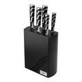 Rockingham Forge 128 Series 6-Piece Knife Block Set - Stainless Steel