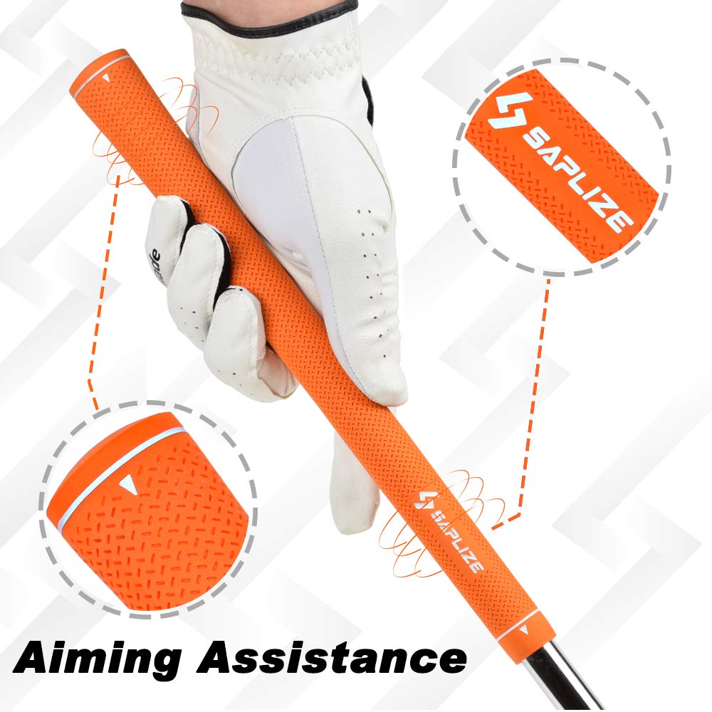 SAPLIZE Golf Grips – 13 Piece Rubber Club Grip Set with Regripping Kit
