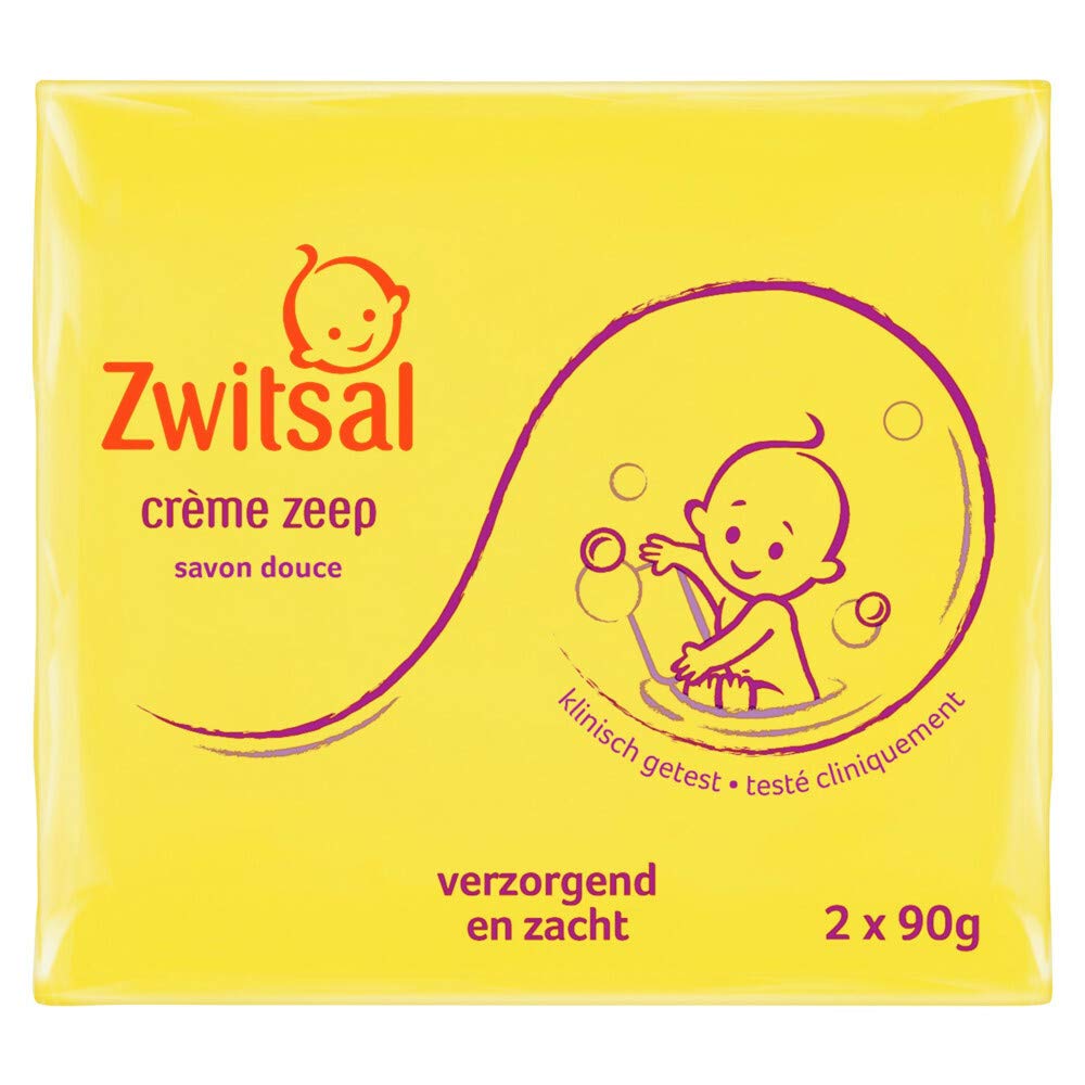 Zwitsal Cream Soap – Mild Moisturizing Baby Cleansing Bar – 2 x 90g