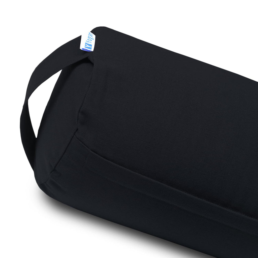 Yogan Yoga Bolster & Strap Set | Organic Cotton Buckwheat Cushion