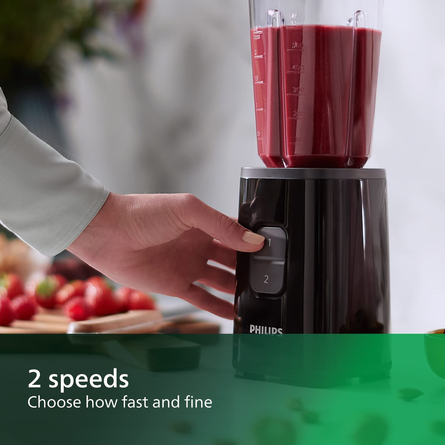 Philips Daily Collection Mini Blender & Smoothie Maker | 350W, 1L Jug