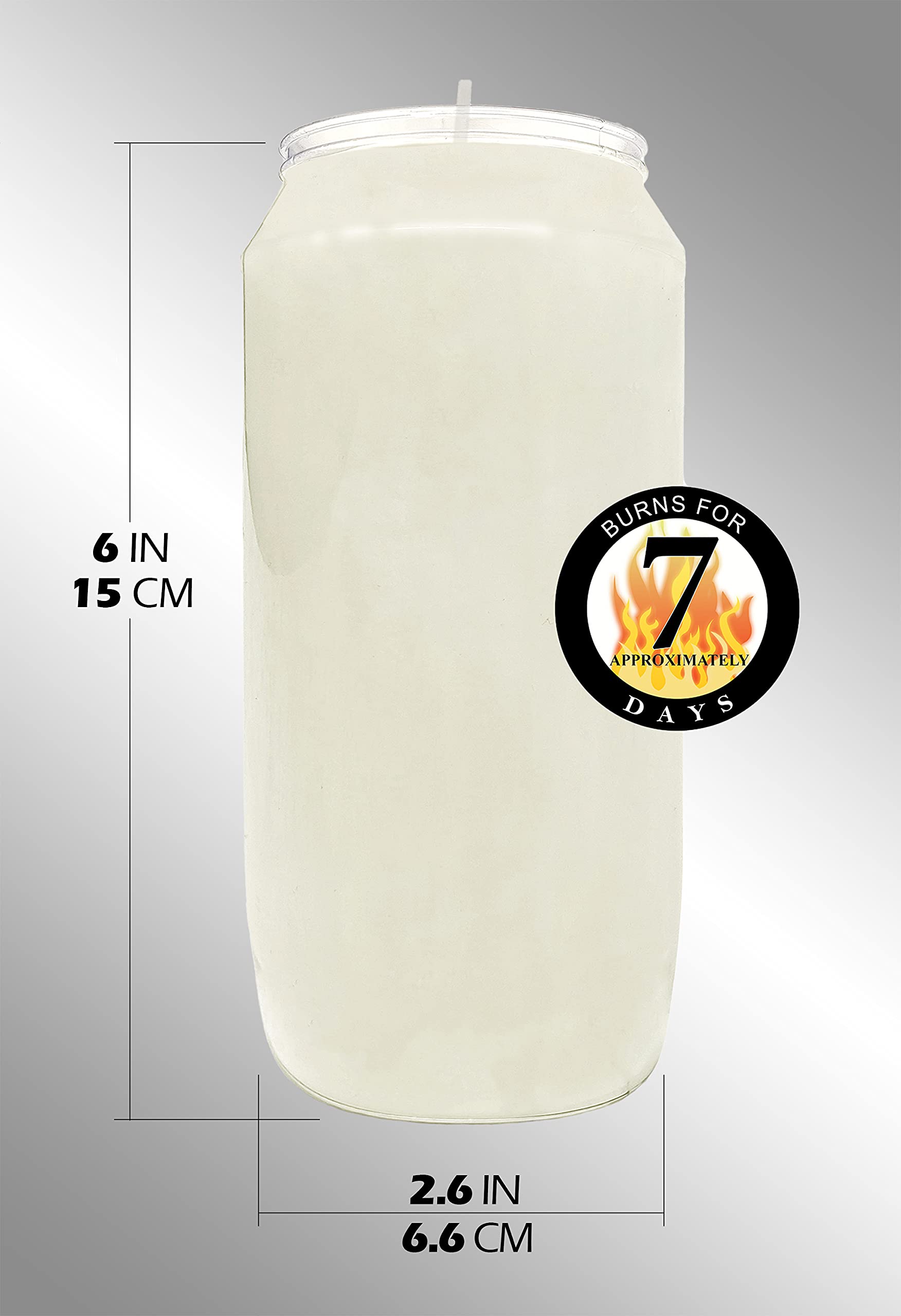 Hyoola 7-Day Memorial Candles | 20-Pack White Vegetable Oil Grave Candles