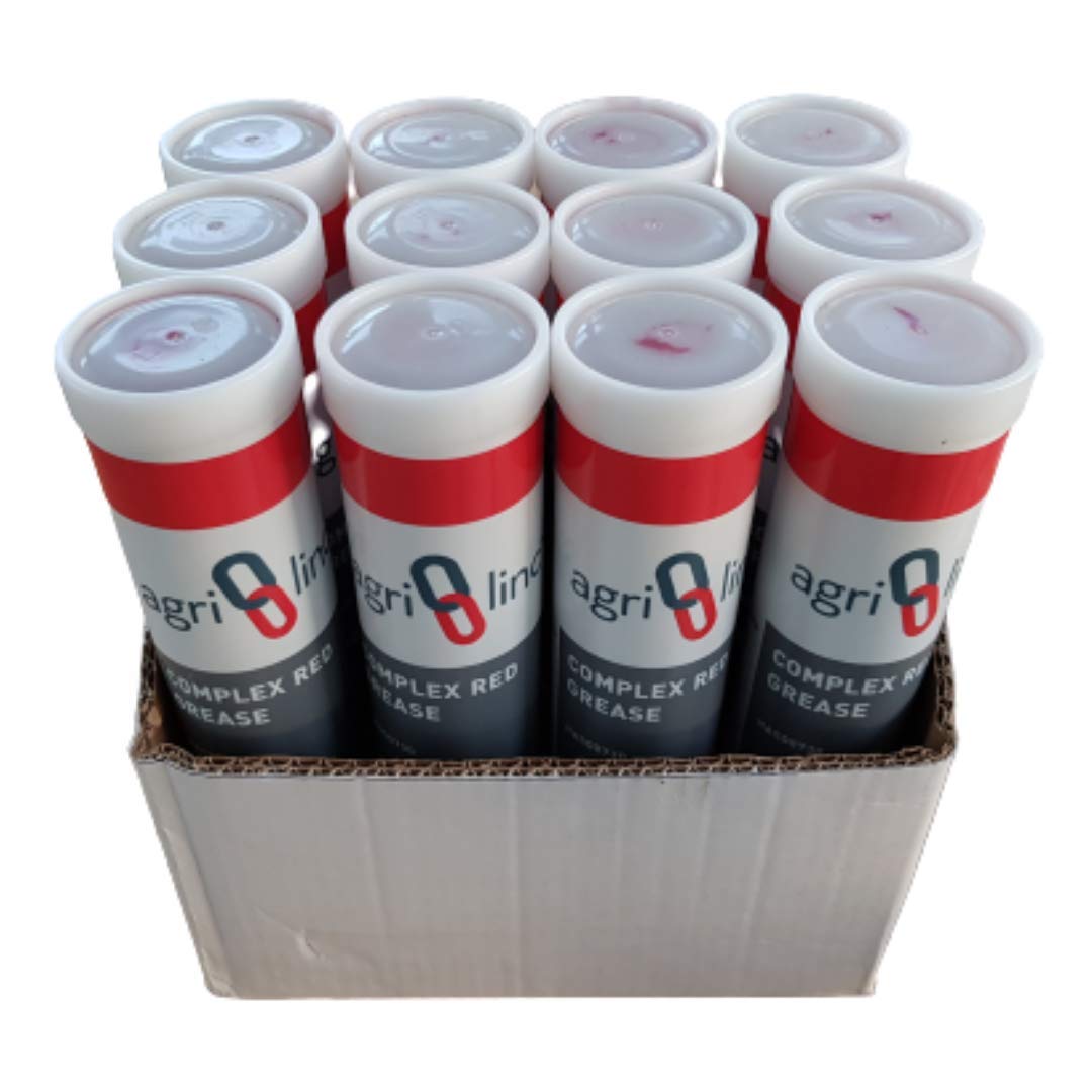 Jolof Store Red EP2 Lithium Complex Grease Cartridges - 400g (12 Pack)