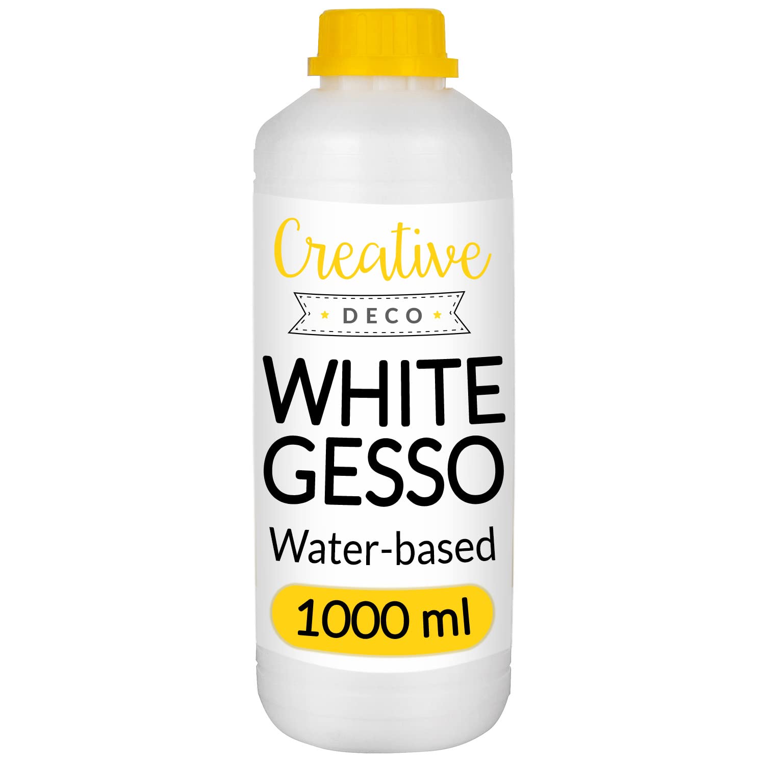 Creative Deco White Gesso Acrylic Primer | 1L Professional Art Undercoat