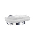 Smedbo Home Soap Dish Holder | Polished Chrome & Frosted Glass