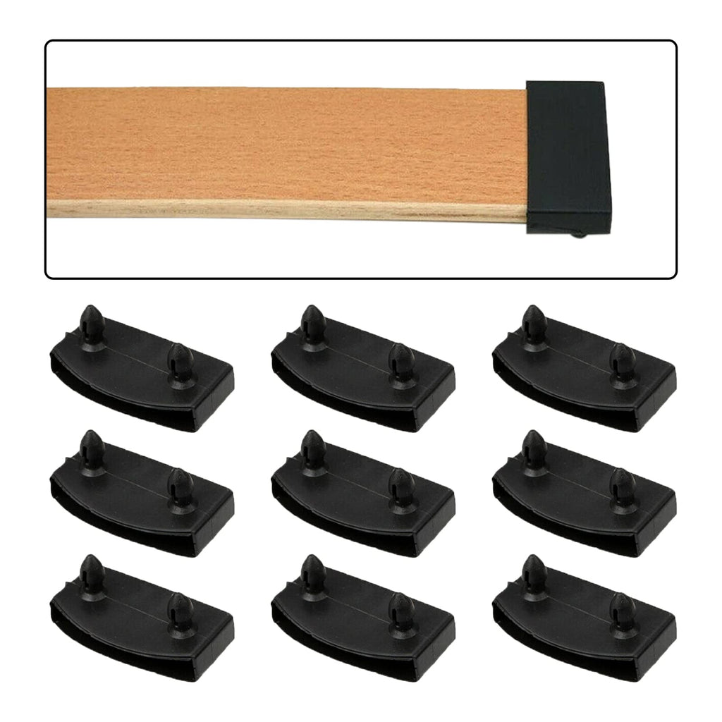 hifrom Slatted Frame Brackets Set, 20 Pieces, High Density Polyethylene, Black, for Beds up to 53 mm Wide, Single Double Beds Accessories - image 2
