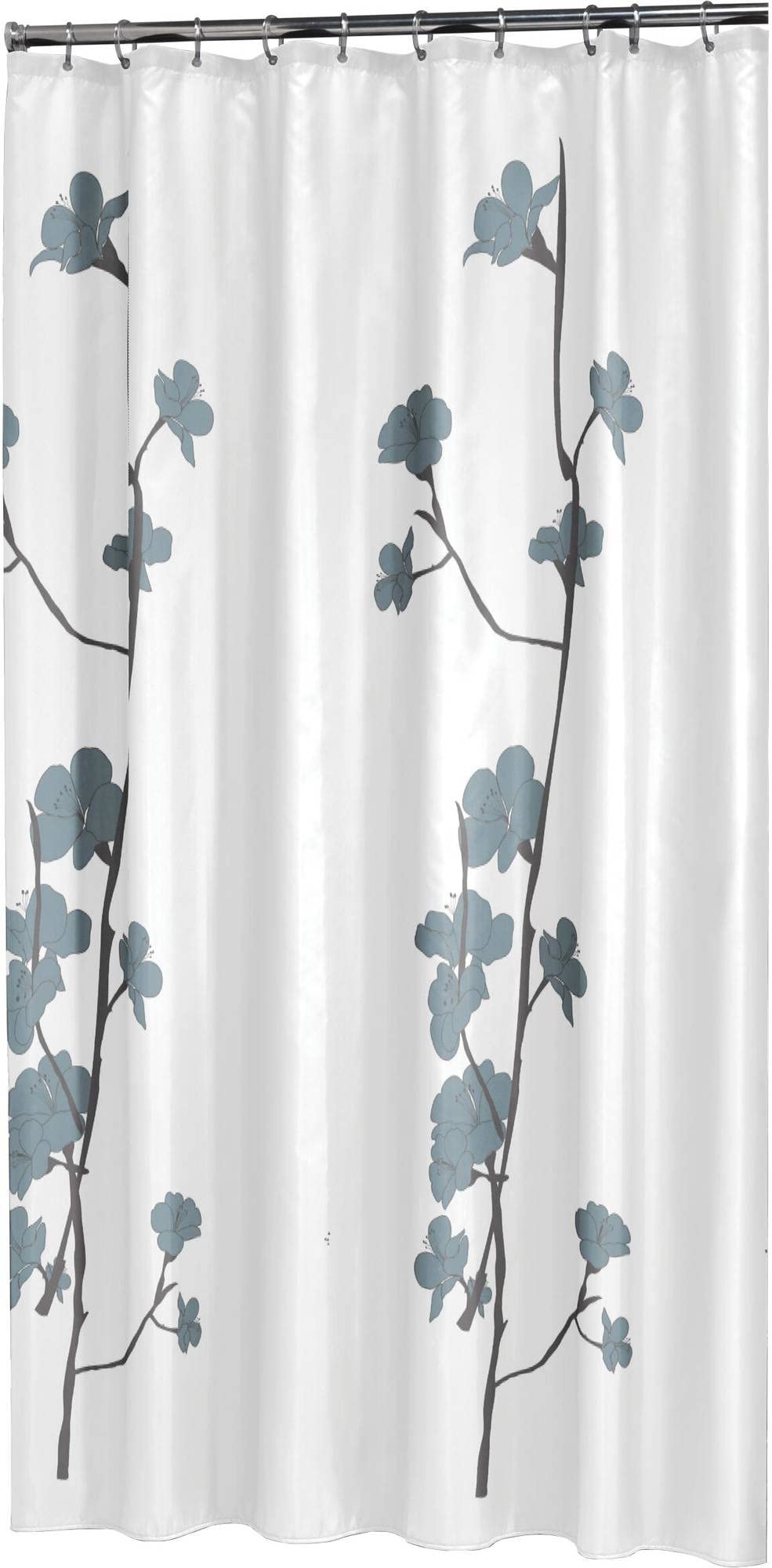 Sealskin Orchid Shower Curtain – Blue Water-Repellent Polyester – 180x200cm