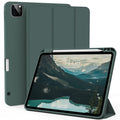 ZOYU iPad Air 13 M3/M2 & Pro 12.9 Case with Pencil Holder – Dark Green