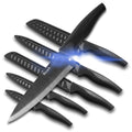 Wanbasion 6-Piece Black Titanium Kitchen Knife Set - Stainless Steel