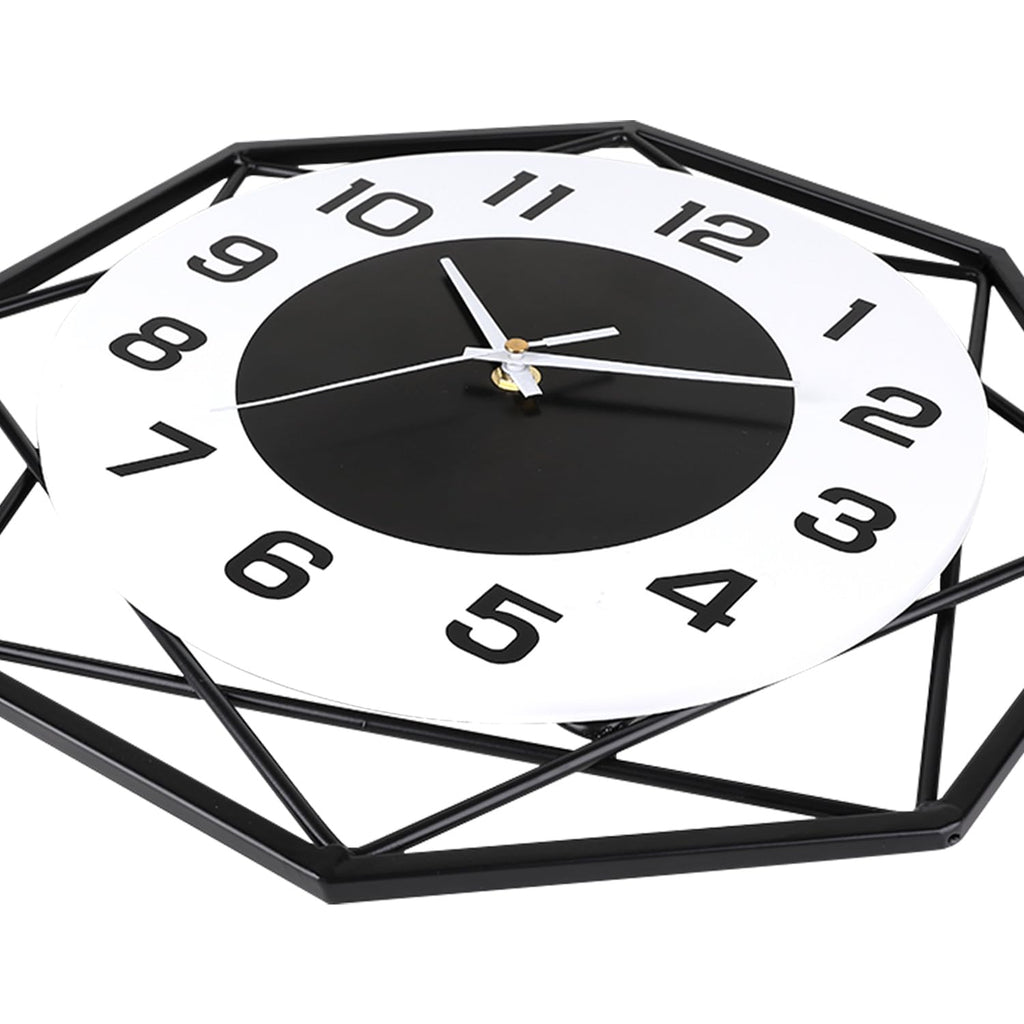 24 Inch Modern Metal Wall Clock – Silent Large Quartz Decor