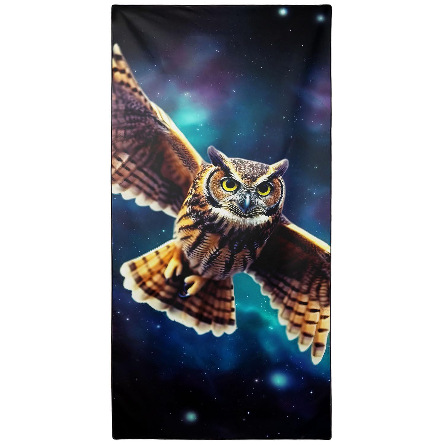 YISUMEI Flying Owl Microfibre Beach Towel | Extra Large Quick Dry – 180x90cm