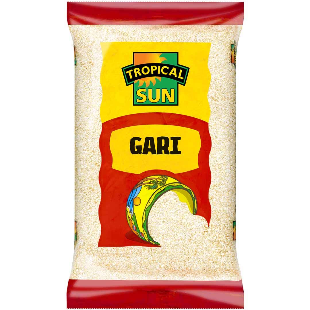 Tropical Sun White Gari Cassava Flour - 1.5 kg (Pack of 6) | West African