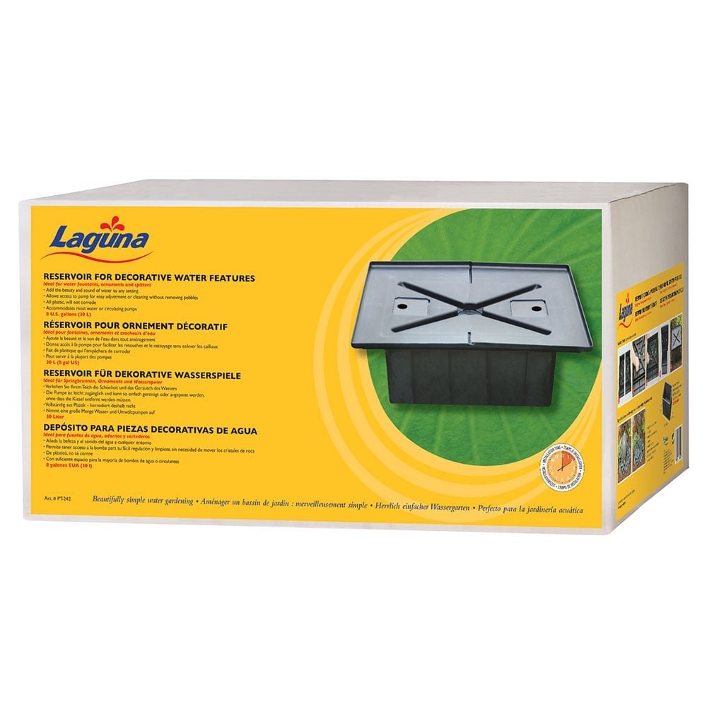 Laguna Fountain Reservoir Tray with Cover - 30L Heavy-Duty Basin