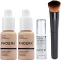 Phoera Full Coverage Makeup Set – Matte Foundation, Primer & Brush