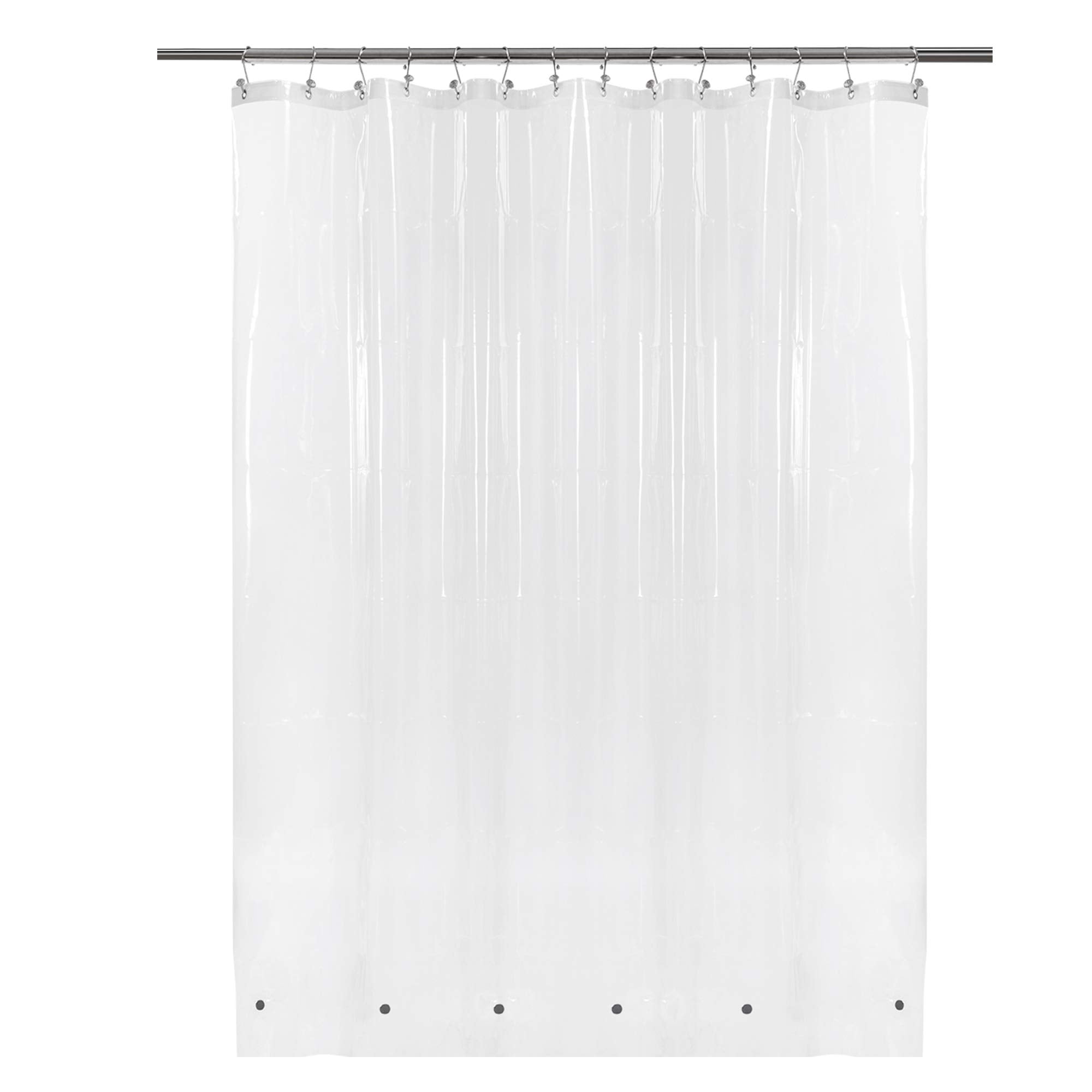 Jolof Store PEVA Shower Curtain Liner - Extra Wide 82x74 with Hooks