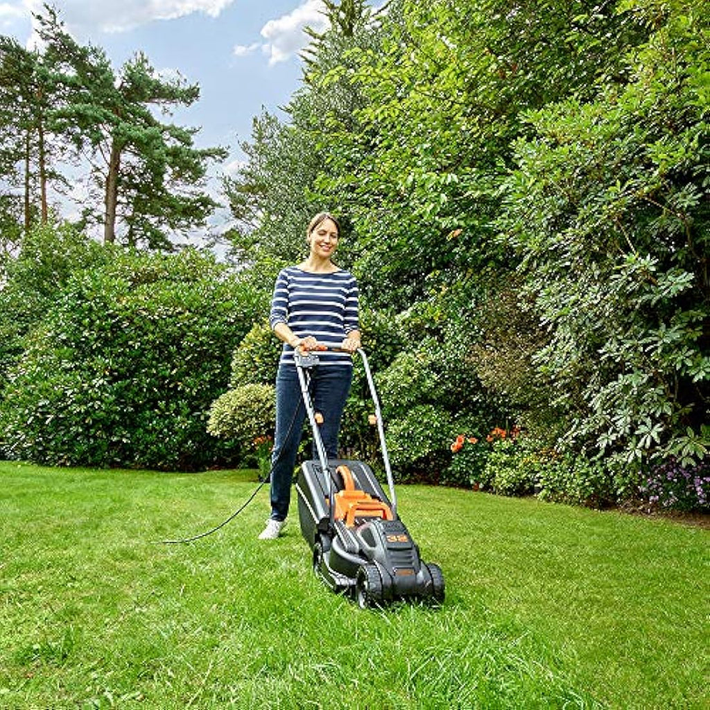 BLACK+DECKER BEMW351-GB 1000W Electric Rotary Mower | 32cm Deck