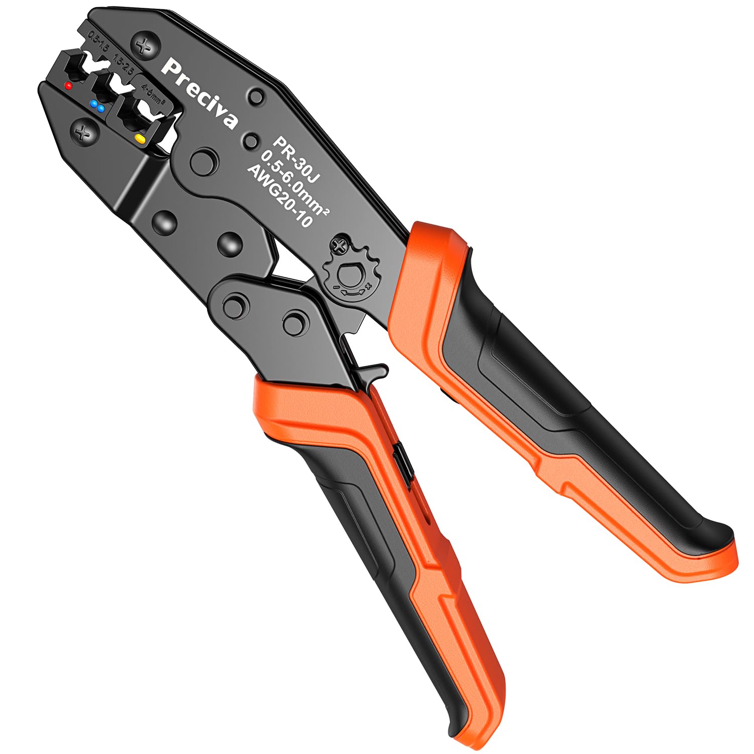 Preciva Ratchet Crimping Tool | Insulated Wire Terminal Pliers AWG 20-10