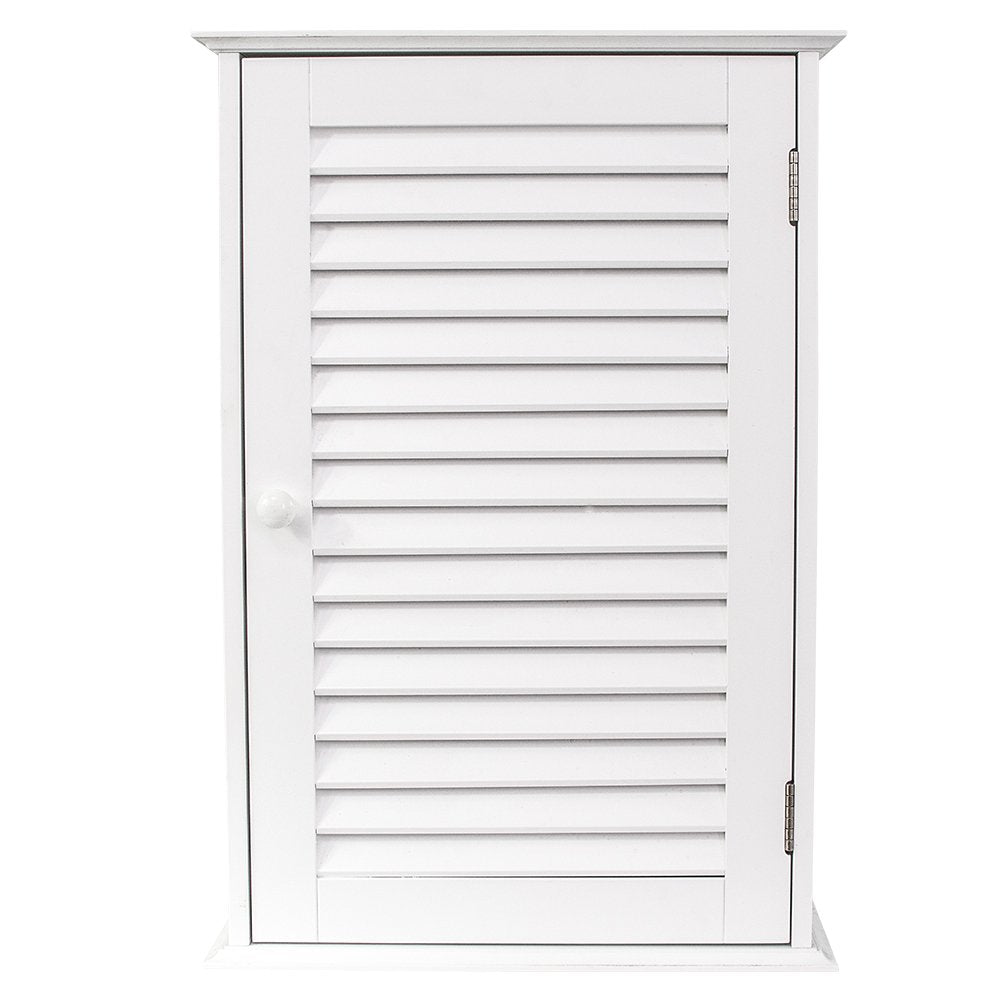 Bath Vida Liano Bathroom Cabinet Single Door Shutter Wall Mounted Storage, White - image 3