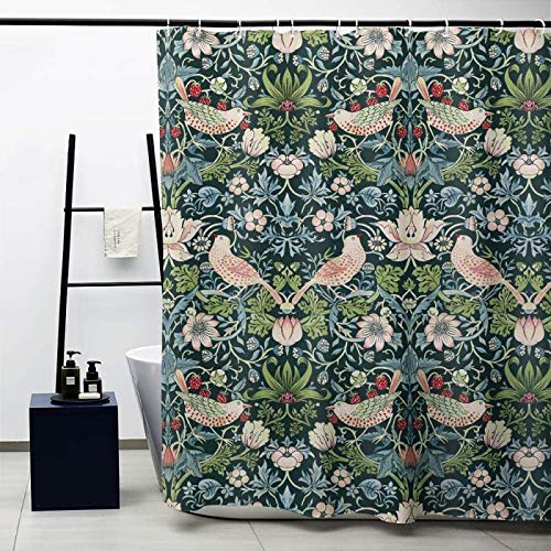 Obal William Morris Strawberry Thief Shower Curtain | 180x180cm Polyester