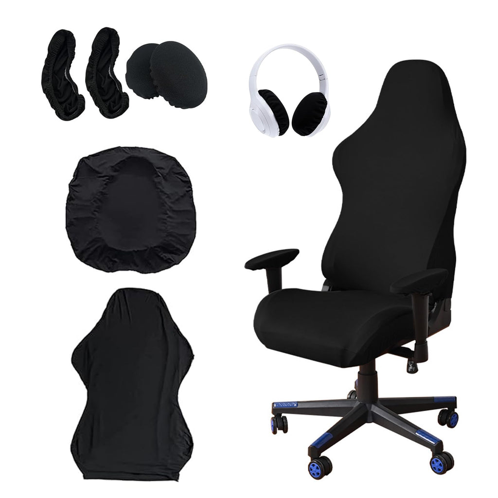 Luckwaii Gaming Chair Cover 6 Pcs Office Chair Covers Stretch Removable - image 1