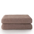 Top Towels Plus - 2 Large Bath Towels - 100% Cotton - 70x140 cm - Vison