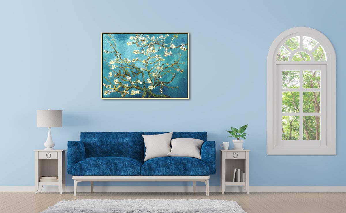 Jolof Store Van Gogh Almond Blossom Gold Framed Canvas Wall Art