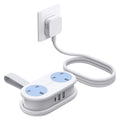 ORICO Travel Extension Lead | 2 Outlets & 3 USB Ports | Rollable Cord