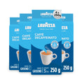 Lavazza Dek Decaffeinated Ground Coffee – Natural Method 250g (Pack of 4)