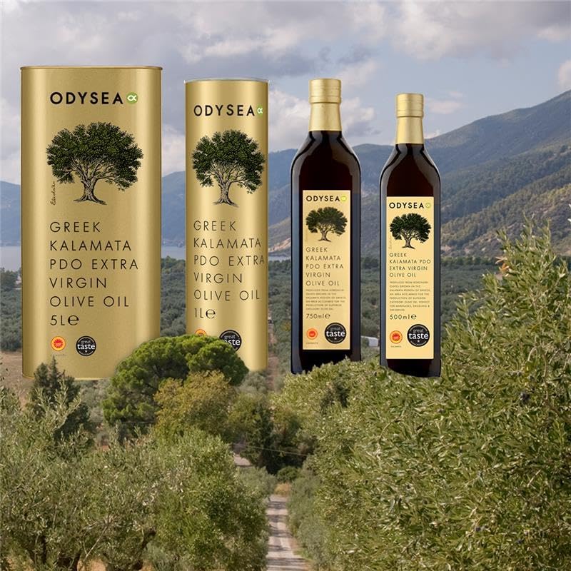 Odysea Greek PDO Kalamata Extra Virgin Olive Oil – Cold Pressed, 3L