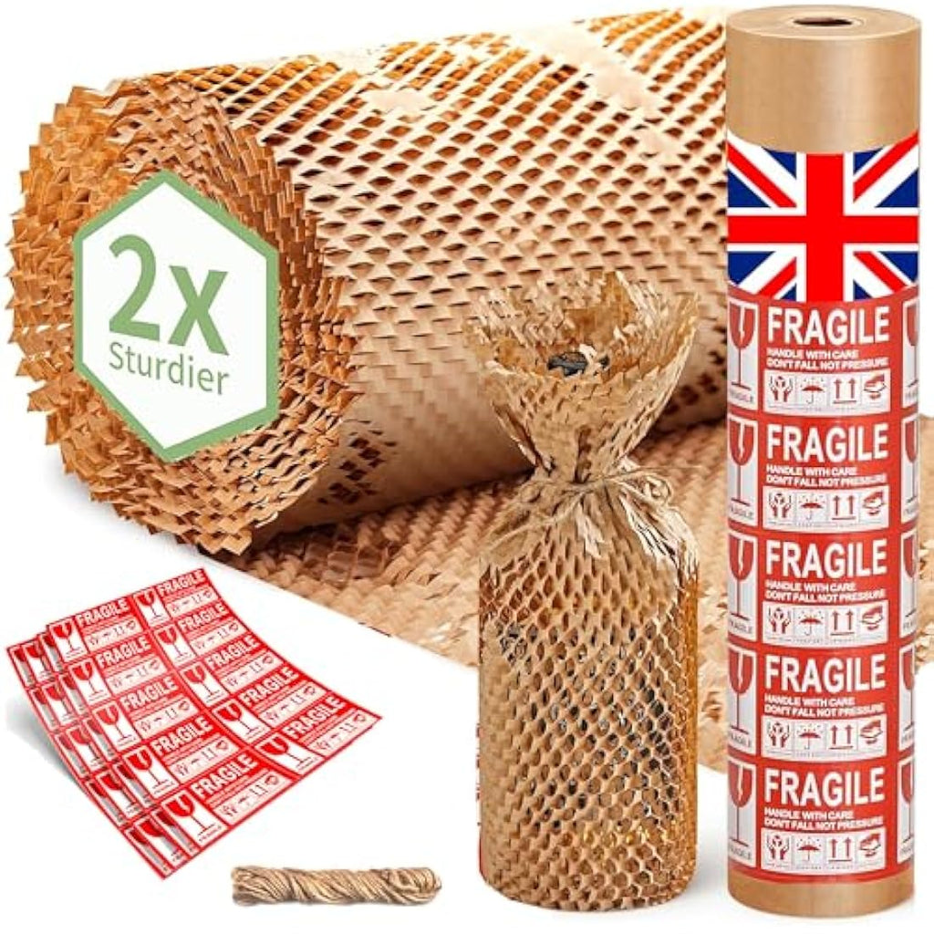 ecoTru Honeycomb Packing Paper | 36cm x 40m Recyclable Moving Wrap