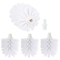 SacJkt Toilet Brush Replacement Heads - 4 Pack Durable White Round Brushes