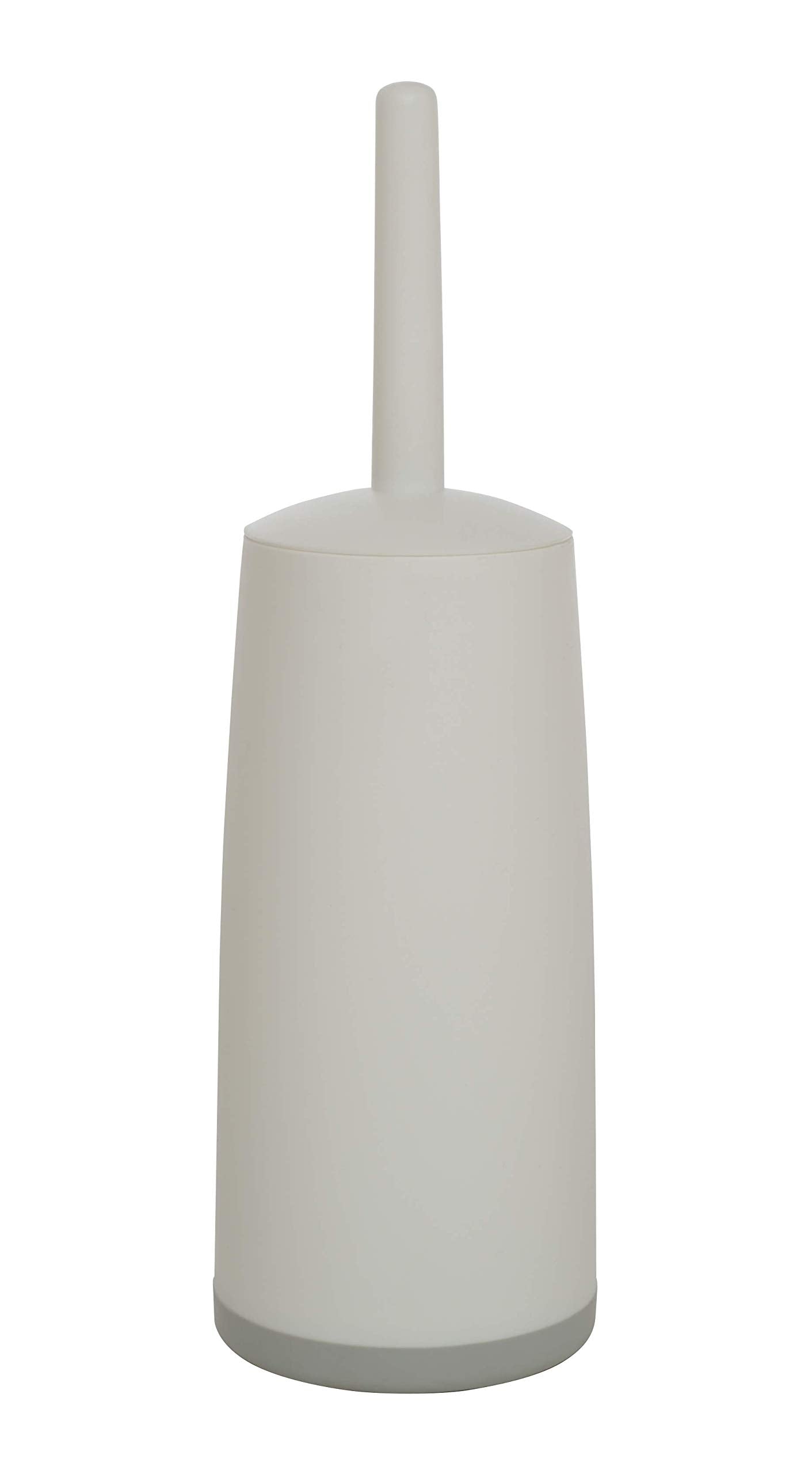 CleanPEAK Toilet Brush with Holder, Replacement Head & Hand Guard - White
