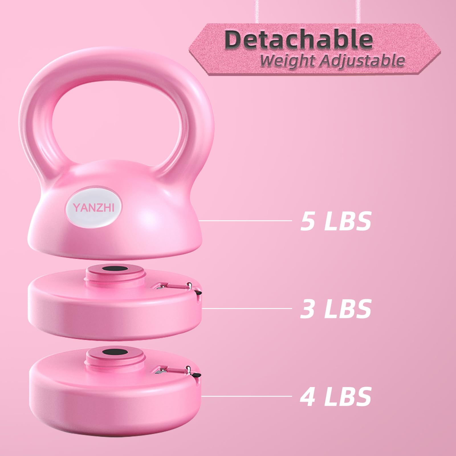 Adjustable Kettlebell | 5-12lbs Weight Set for Home Gym