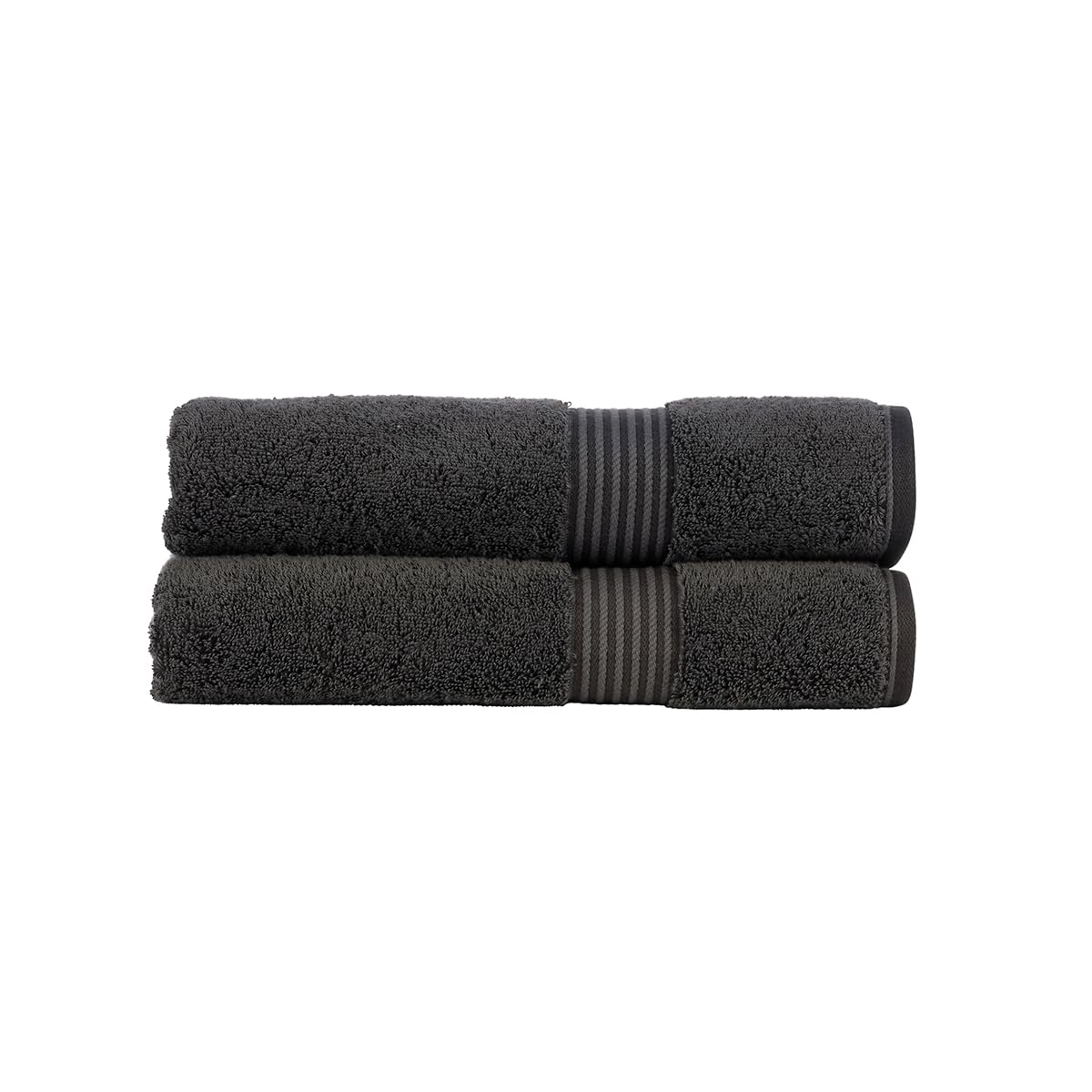 Christy Supreme Hygro Bath Towels Set - 650GSM Supima Cotton - Graphite