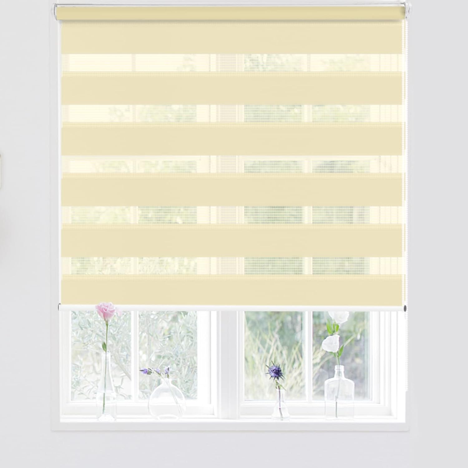 Kokorona Zebra Roller Blinds – Light Filtering Day and Night Shades