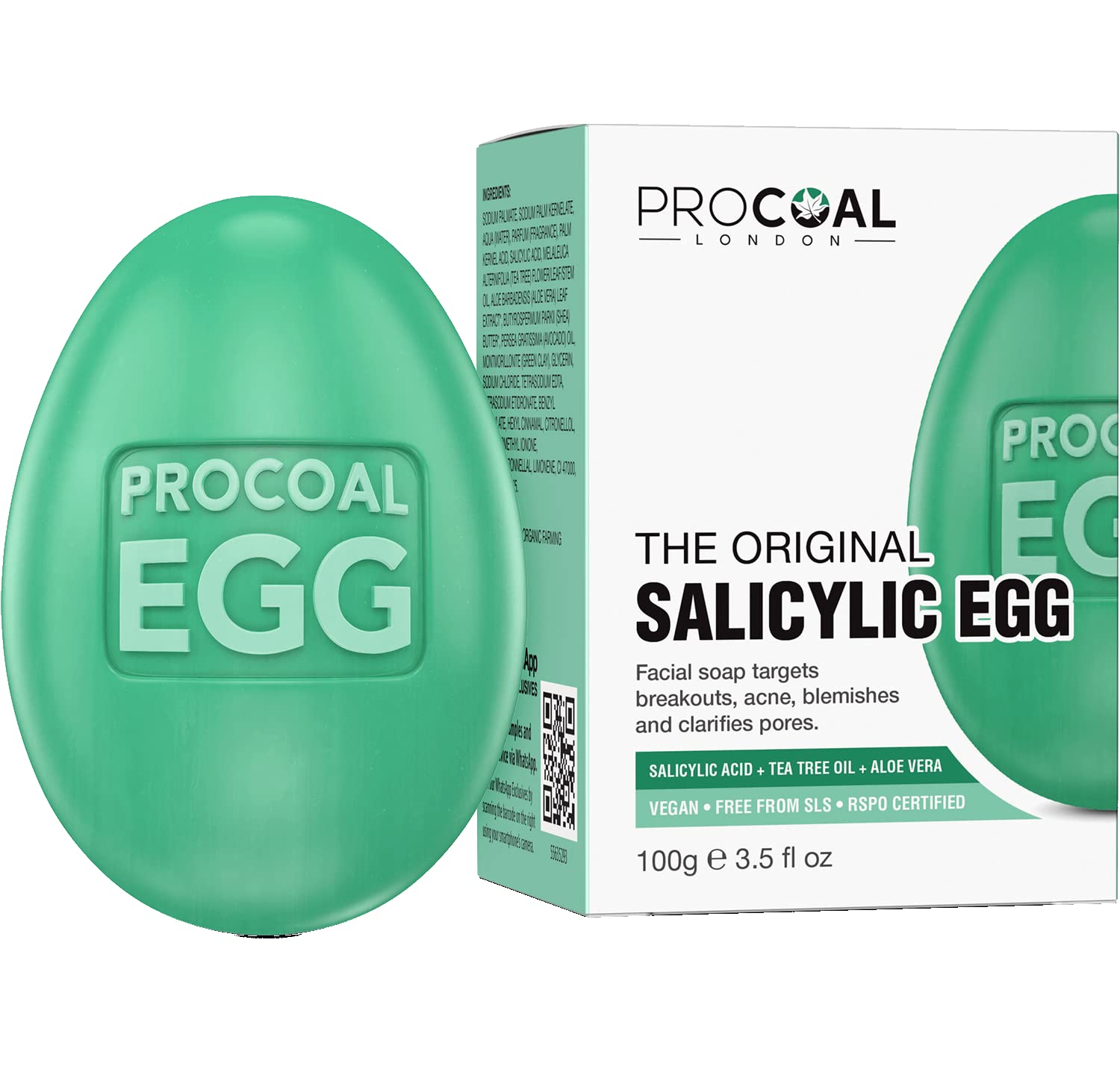 Procoal Salicylic Acid Soap 100g | 2% BHA Face & Body Wash for Acne