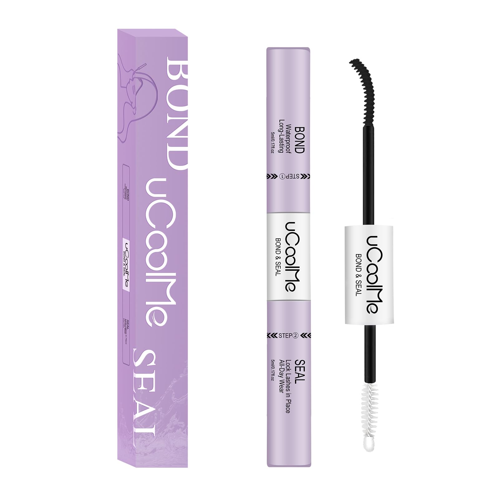 uCoolMe Lash Bond and Seal | Waterproof Cluster Lash Glue, 10ML Black