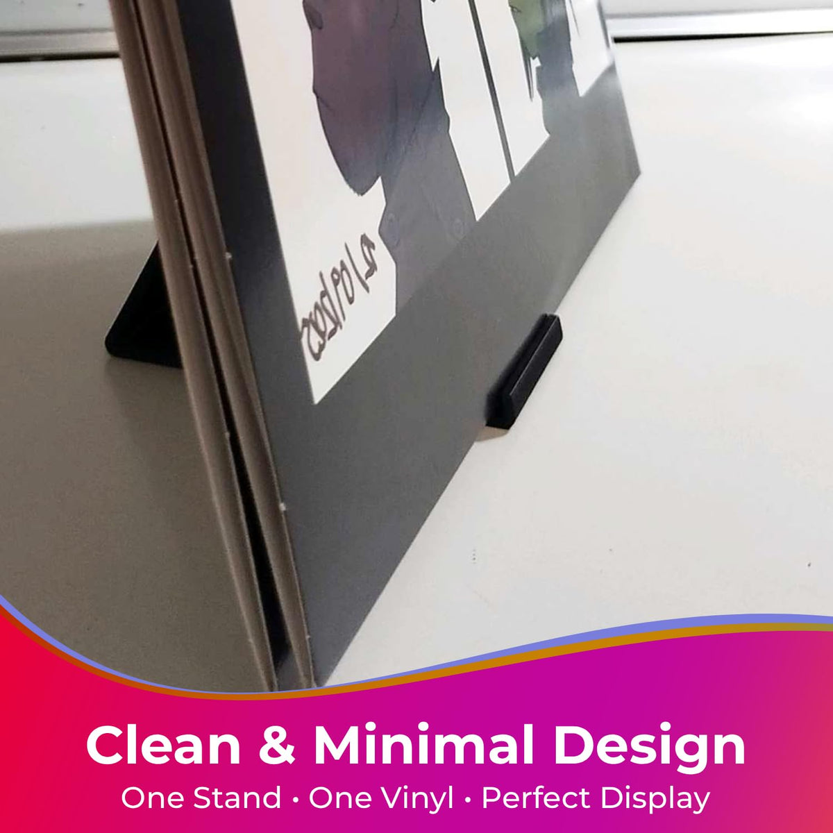 Print It Uk Now Playing Vinyl Record Stand Display Holder 1 Pack - White - image 3