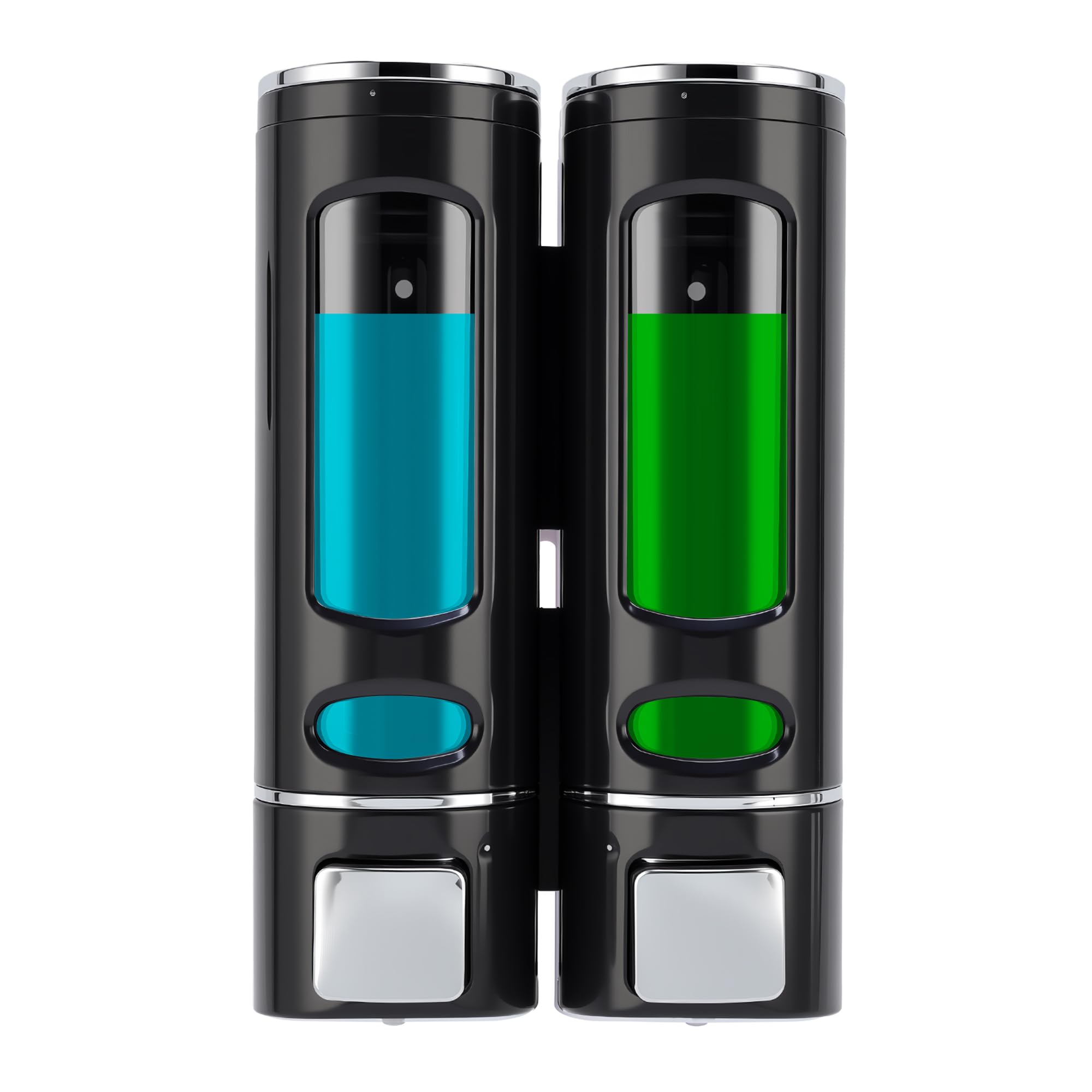 MEKOTRIN Wall Mounted Soap Dispenser | 2-Chamber 800ml ABS Shampoo Pump