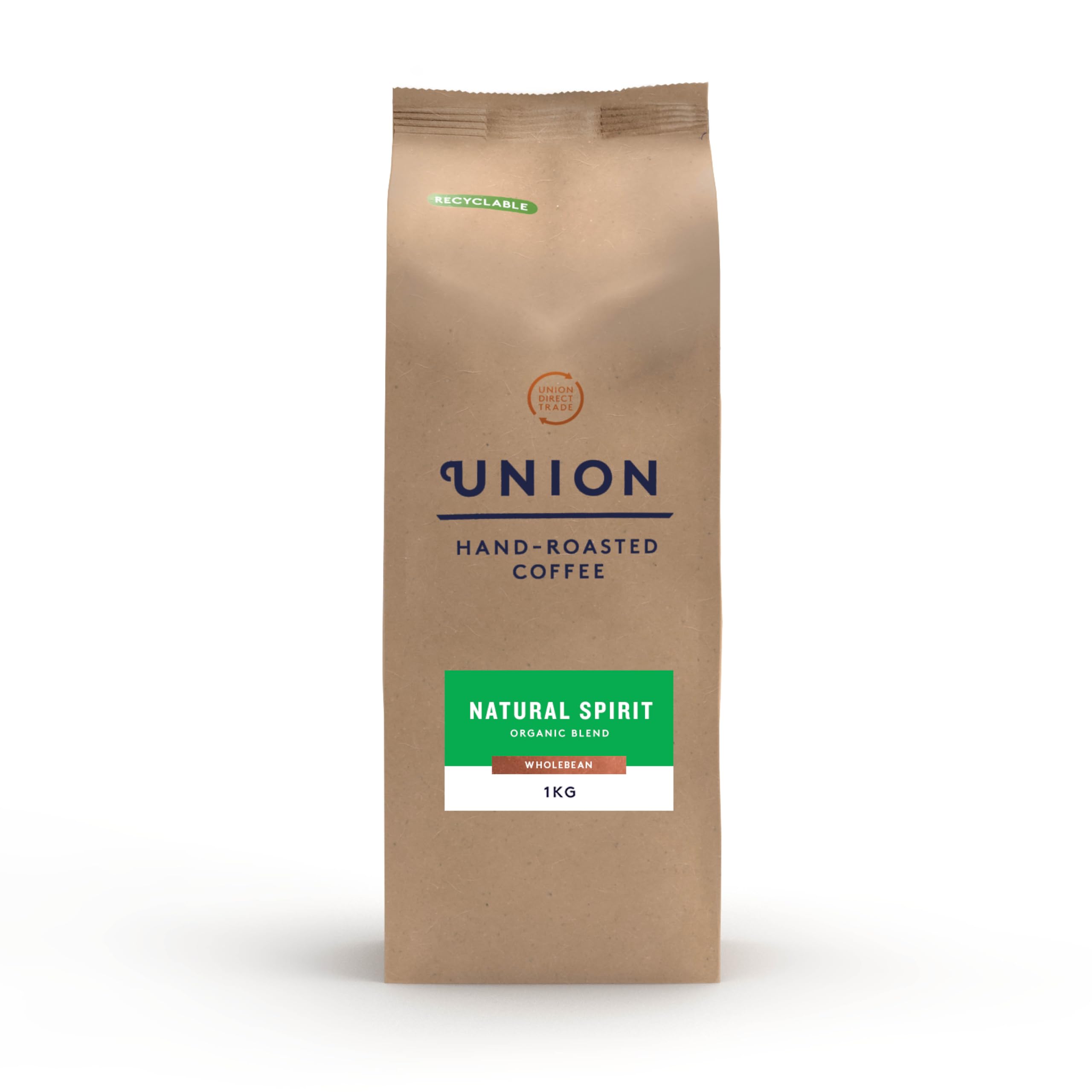 Union Hand Roasted Organic Natural Spirit Wholebean Coffee - 1kg