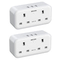 Mscien Multi Plug Extension with 3 USB Ports | 13A UK Wall Adapter (2 Pack)