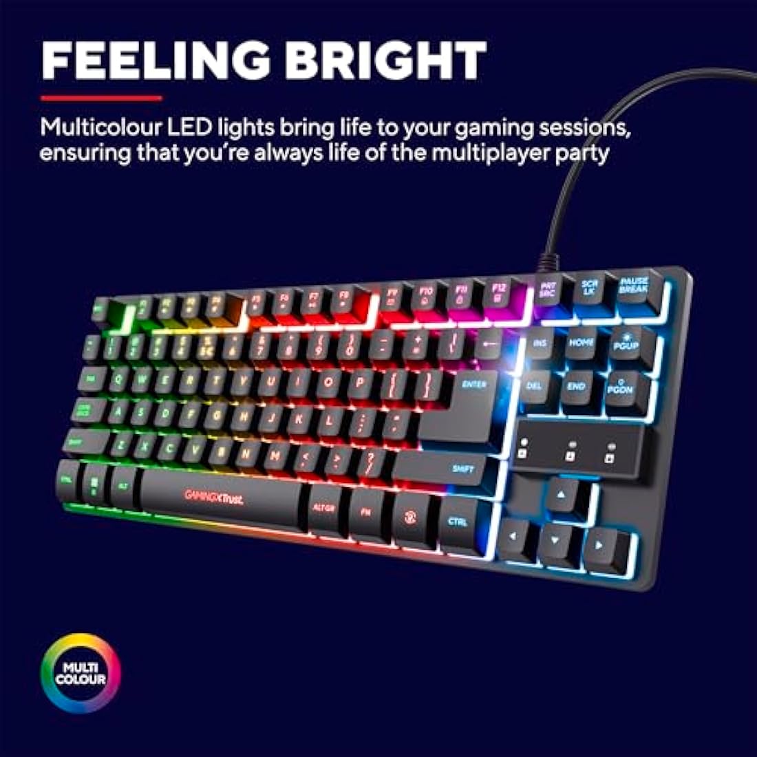 Trust Gaming GXT 833 Thado TKL Keyboard | RGB LED Dutch QWERTY
