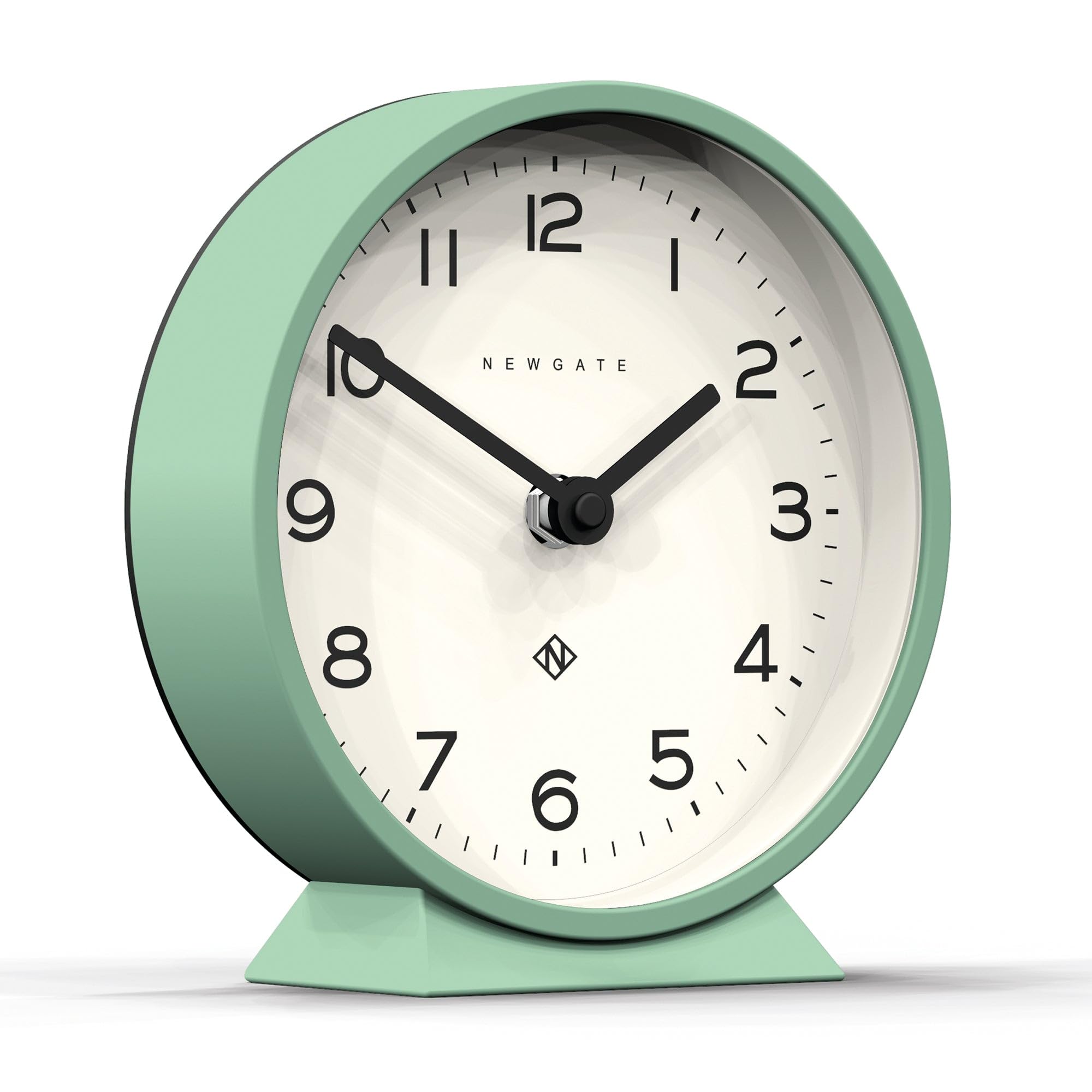 Newgate M Mantel Clock | Silent Sweep Non-Ticking Minimalist - Neo Mint