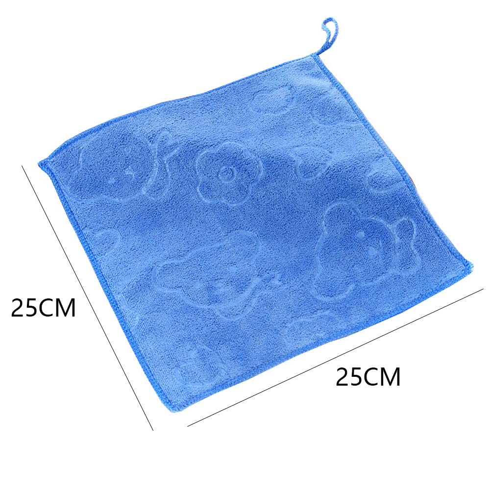 5 Piece Hand Dry Towel Five Colors Small Hand Towels Hanging Loop 25x25cm - image 2