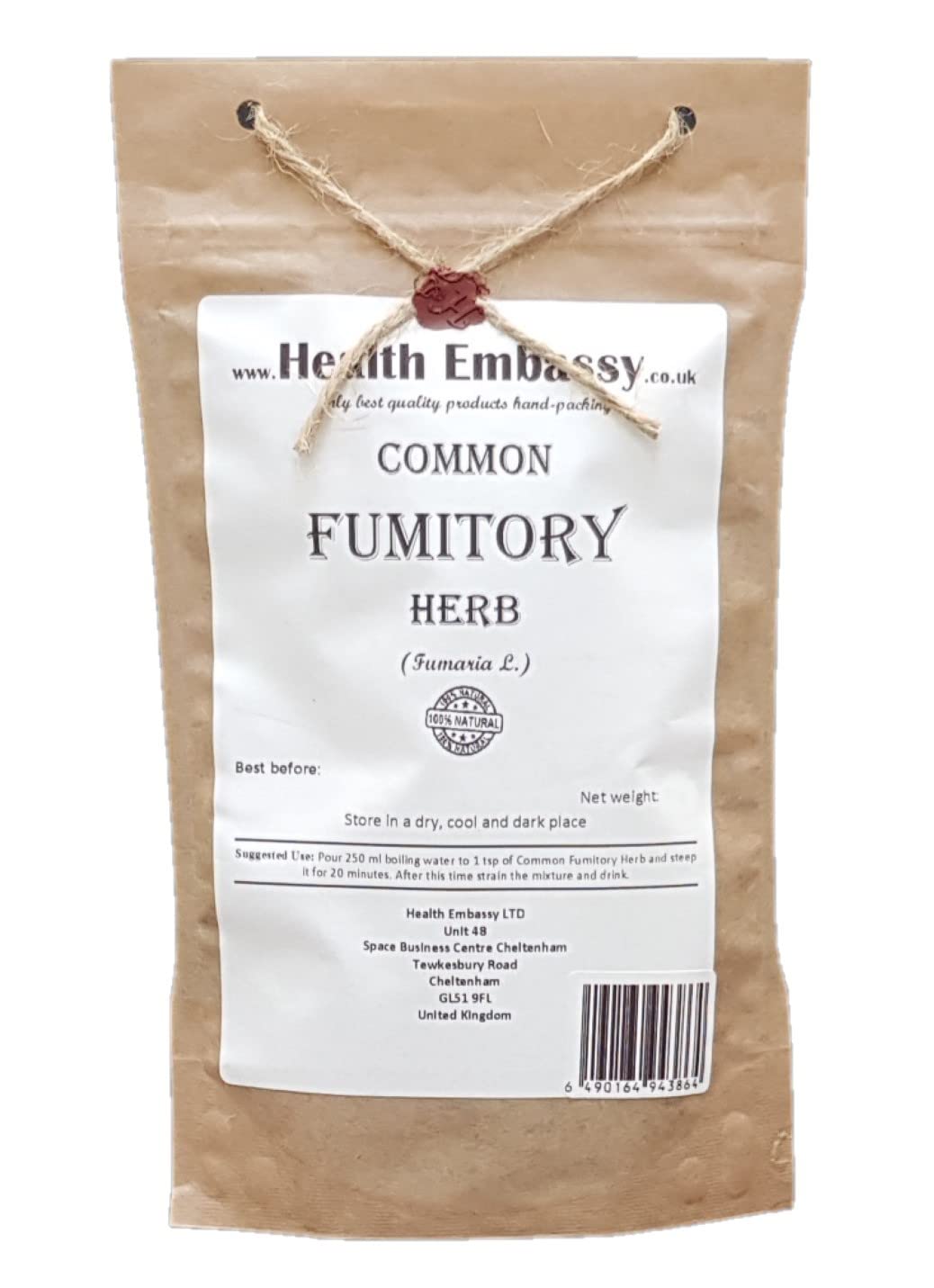 Common Fumitory Herb Tea - Fumaria officinalis L - Health Embassy 100g